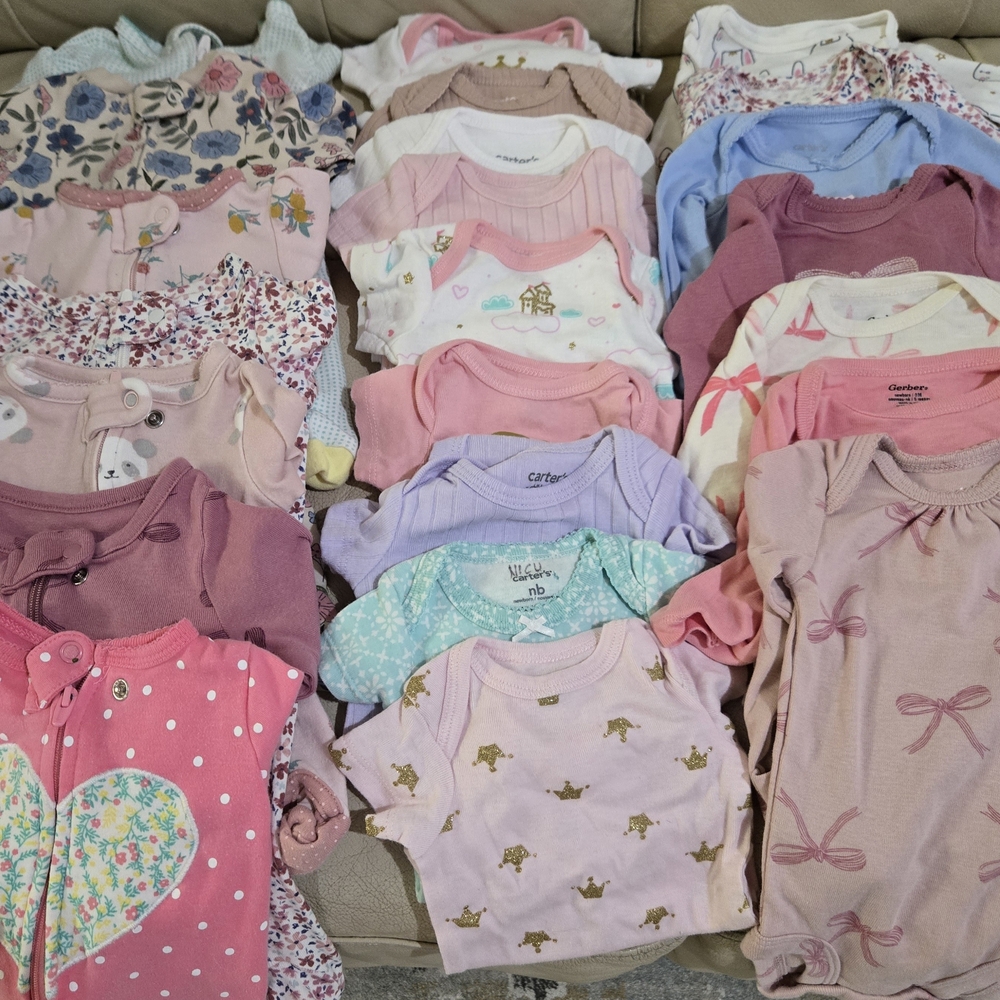 Assorted Baby Onesies and Pajamas